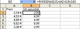 Effizientes Runden auf Schwellenpreise mit Excel