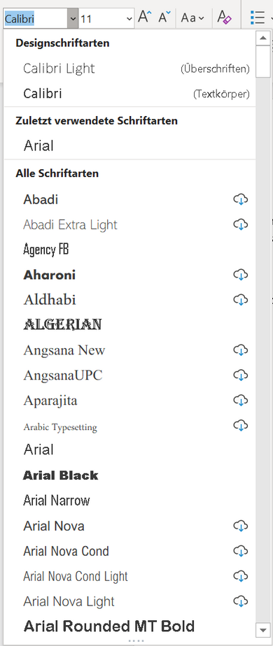 Word: So ändern Sie Fonts und Schriftarten