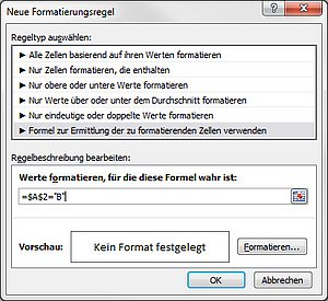 So legen Sie die Bedingung für die Farbmarkierung fest