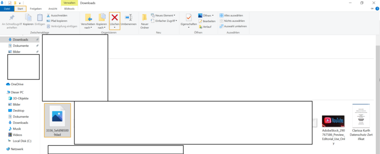 Datei löschen im Explorer