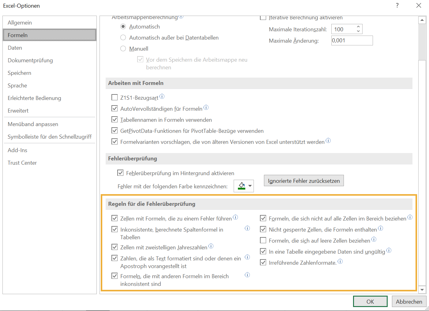 Formeln prüfen in Excel: einfache Fehler finden
