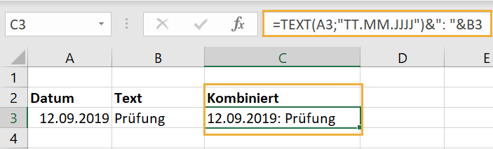 Text und Datum