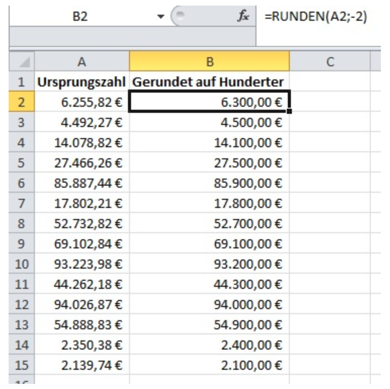 Zahlen in Excel ganz leicht aufrunden oder abrunden