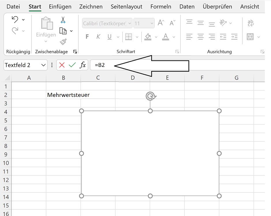 Excel Textfeld mit Zelle verknüpfen so gehts in 4 Schritten