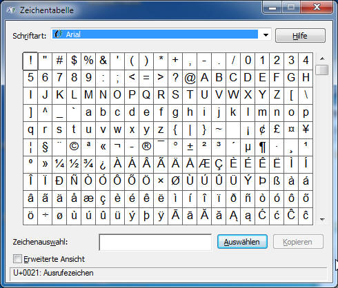 Zum besondere kopieren zeichen Sonderzeichen Sammlung!