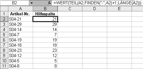 Text-Zahlen-Kombinationen richtig sortieren