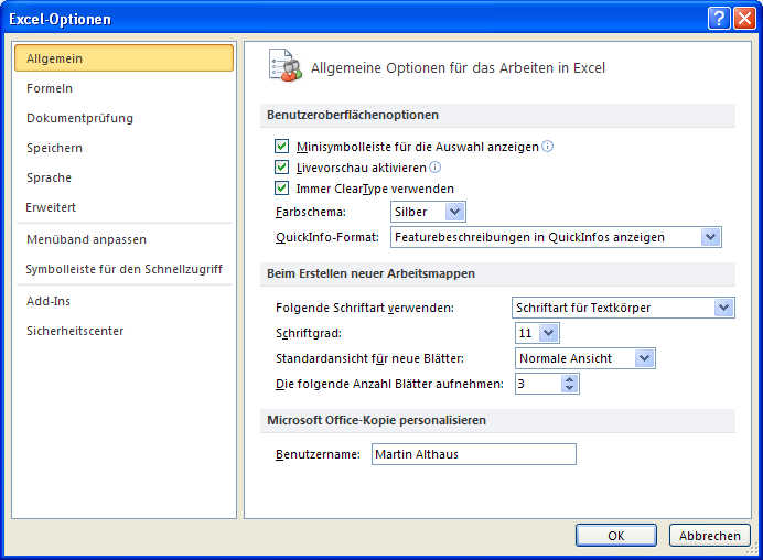 Schalten Sie in Excel 2010 so viele Blätter wie gewünscht ein