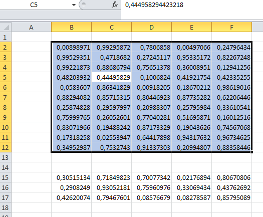 Ein zusammenhängender Zellbereich