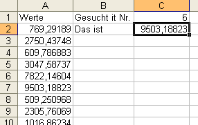 So bestimmen Sie einen Excel-Inhalt, der an einer bestimmten Position im Datenfeld zu finden ist