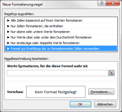 So richten Sie die bedingte Formatierung in Excel 2007 und Excel 2010 ein