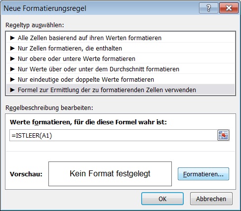 Excel Tabellen Leere Zellen Automatisch Farben Computerwissen De