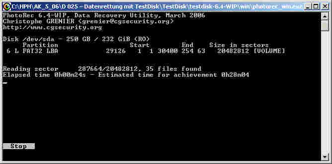 Bilder und Videos mit PhotoRec retten