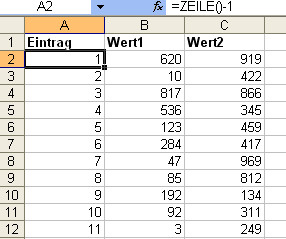 Excel Listen Uber Automatische Formeln Nummerieren Computerwissen De