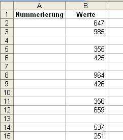 Nummerierung einer Excel-Liste abhängig von den Inhalten ...