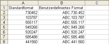 Individuelles Zahlenformat Excel Individuelles Zahlenformat in Excel