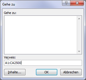 So markieren Sie einen Zellbereich ohne lästiges Rollen