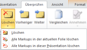 Powerpoint Kommentare löschen