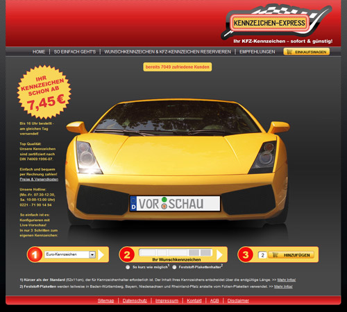 www.Kennzeichen-Express.de: Wunschkennzeichen | KFZ-Kennzeichen | Nummernschilder | Autoschilder | Autokennzeichen - online reservieren und bequem bestellen www.Kennzeichen-Express.de: Wunschkennzeichen | KFZ-Kennzeichen | Nummernschilder | Autoschilder | Autokennzeichen - online reservieren und bequem bestellen