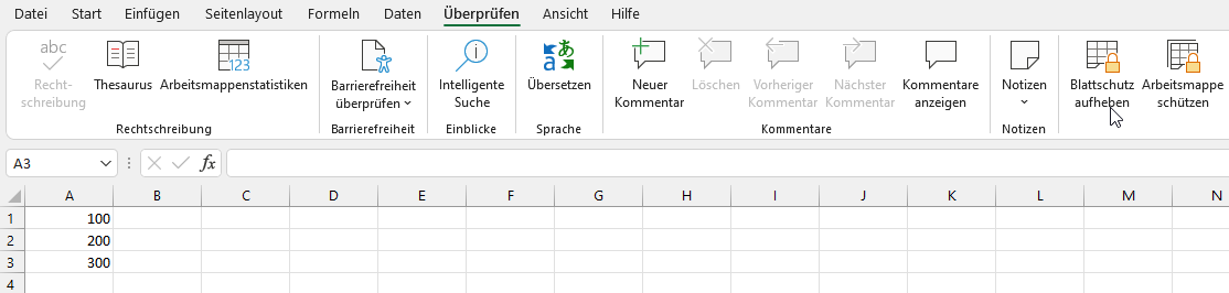 Alle Excel Formeln verstecken